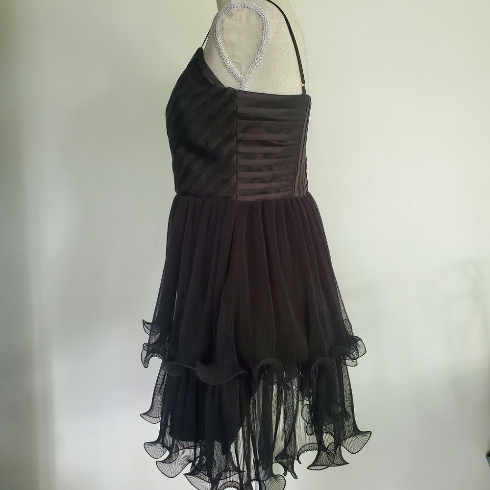 Guess by Marciano Mesh Frill Black Dress - Picture 5 of 10